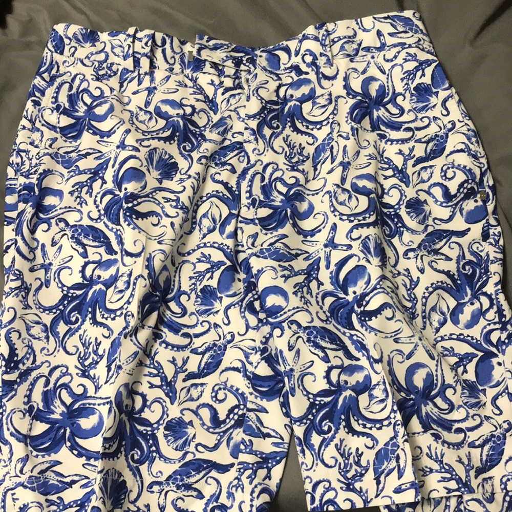 Blue & White octopus rlx golf shorts